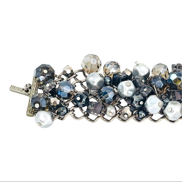 Premier Designs Grand Slam Crystal and Pearl Bracelet - Picture 7 of 8